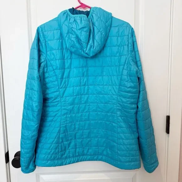 Patagonia Womens Nano Puff Hoody Full Zip Jacket Size Large Insulated Hiking - Picture 4 of 11